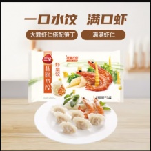三全 私厨水饺 虾皇饺 600g 36只