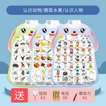 乐乐鱼 婴儿玩具益智早教挂图3张