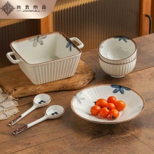 共禾京品  复古陶瓷餐具6件套