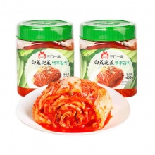 三口一品 切件泡菜 辣白菜 400gx2罐