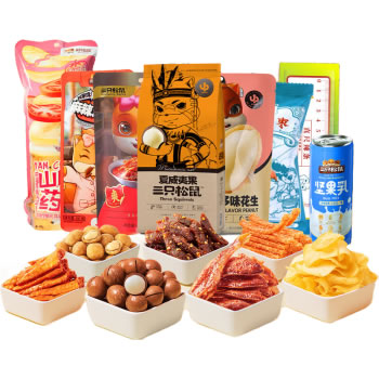 三只松鼠  坚果零食组合10袋1065g