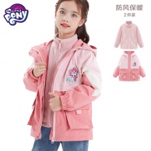 多妙屋 女童三合一冲锋衣外套