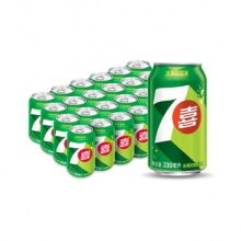 百事可乐 7喜 柠檬味碳酸饮料330ml*24