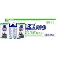 欧亚 全脂纯牛奶200g*20盒