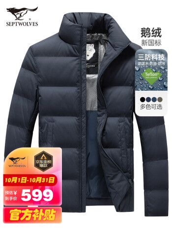 七匹狼  男鹅绒羽绒服