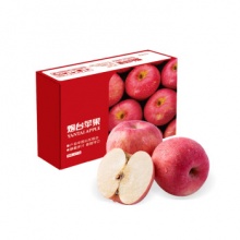 京鲜生 烟台红富士苹果12个礼盒净重2.6kg