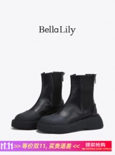 Bella Lily   女士中筒厚底切尔西靴