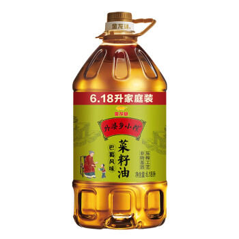 金龙鱼 外婆乡小榨巴蜀风味菜籽油6.18L