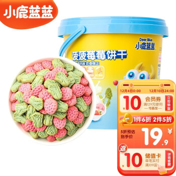 小鹿蓝蓝 菠菠莓莓宝宝饼干108g