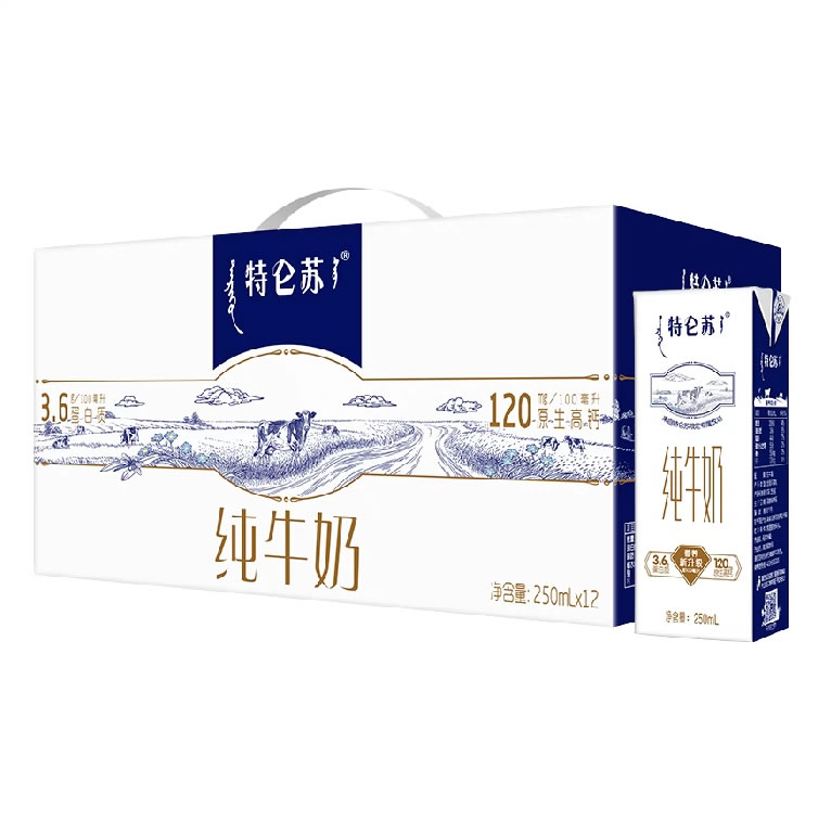 蒙牛 特仑苏纯牛奶250ml*12盒