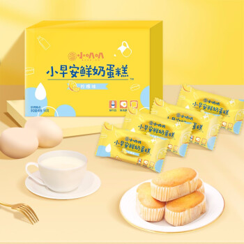  徐福记 小叭叭乳酸味 早安鲜奶蛋糕500g