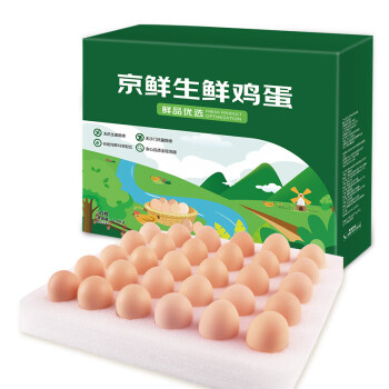 京鲜生 鲜鸡蛋30枚/盒 1.5kg