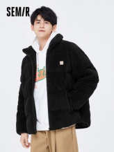 Semir森马 男女同款仿羊羔绒加厚棉服