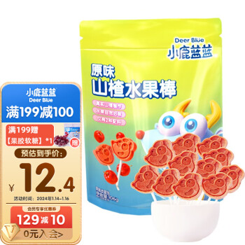 小鹿蓝蓝 山楂棒棒糖106g