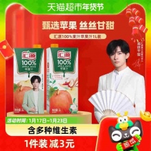 汇源 100%苹果汁1000ml/盒 