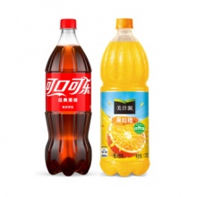 可口可乐 汽水+美汁源 果粒橙  1.25L*2 混合装