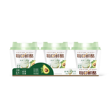 蒙牛  每日鲜酪牛油果风味发酵乳100g*3杯