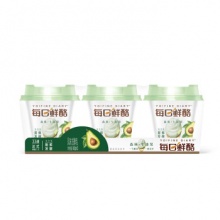 蒙牛  每日鲜酪牛油果风味发酵乳100g*3杯