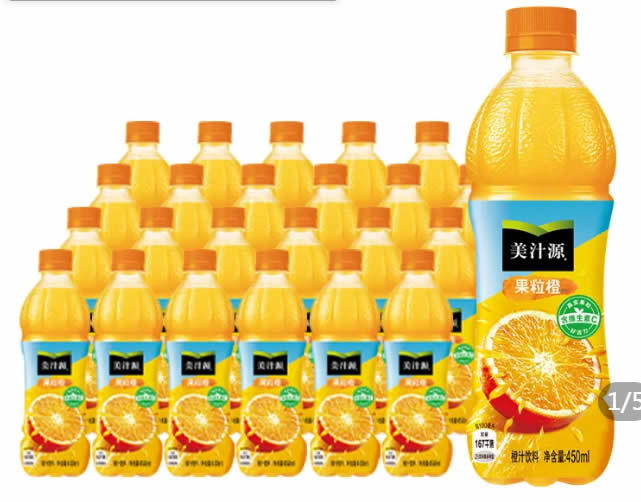 美汁源 果粒橙450ml*24瓶
