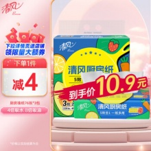 清风 厨房抽纸76张3包