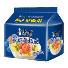 康师傅  方便面 经典鲜虾鱼板面85g*5