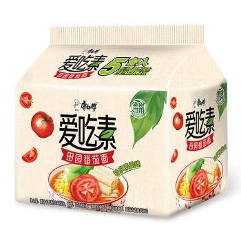康师傅  方便面 爱吃素 田园番茄面82.5g*5袋