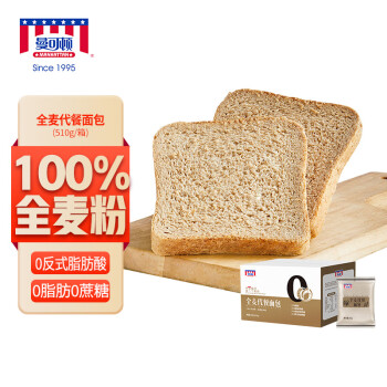 曼可顿 全麦面包 510g