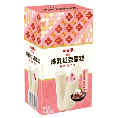 明治 炼乳红豆雪糕64g*6支