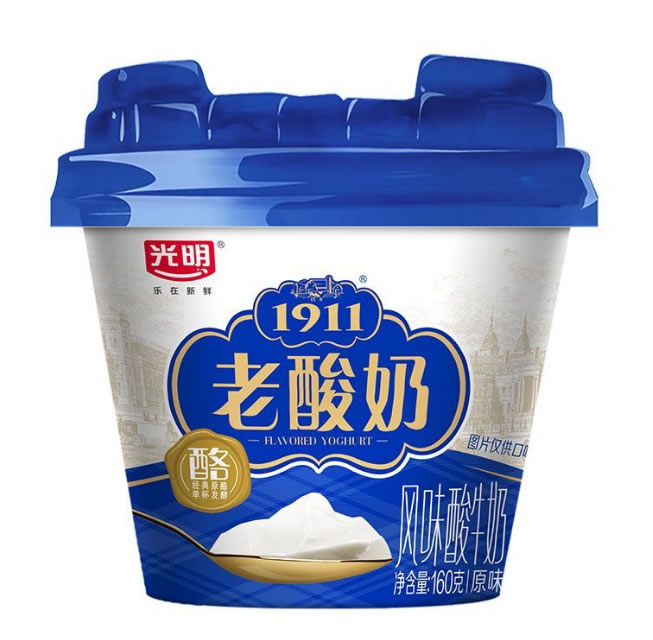  光明 老酸奶1911酸牛奶160g*9杯 