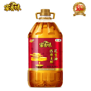 家香味 传承土榨 压榨一级花生油6.18L