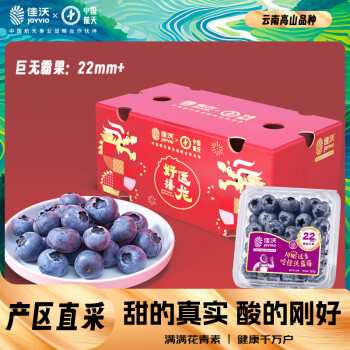 佳沃 云南精选蓝莓 约125g*6盒装  