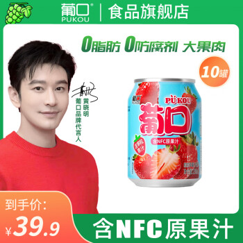 葡口 果汁饮料混搭口味238ml*10罐