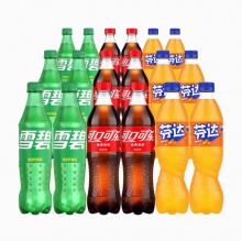 可口可乐/雪碧/芬达 碳酸饮料混合装500ml*18瓶