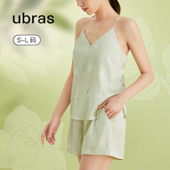 ubras 带杯垫吊带短裤家居服套装