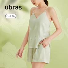 ubras 带杯垫吊带短裤家居服套装