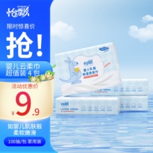 怡飘 乳霜保湿云柔巾100抽*4包