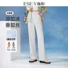 逸阳  白色九分西装裤 