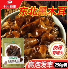 十月稻田 东北黑木耳干货250g 