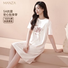 玛伦萨 女纯棉短袖睡裙