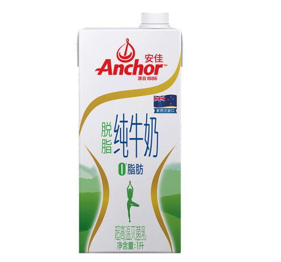 安佳 脱脂牛奶1L