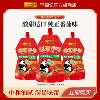 李锦记 番茄沙司挤挤装320g*3支