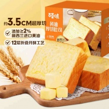 百草味 黄油厚切吐司480g