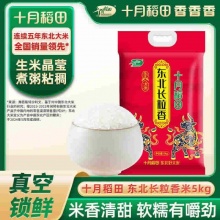 十月稻田 东北长粒香大米5kg