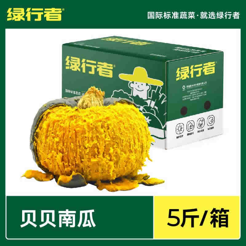   绿行者 贝贝南瓜5斤 