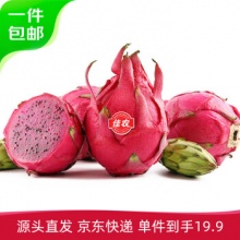 京鲜生 佳农树上熟红心火龙果 5粒大果