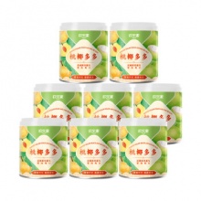 欢乐家 黄桃椰果罐头200g*8罐
