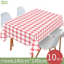 惠雅洁 一次性桌布140*140cm*10张 