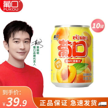 葡口 黄桃果汁饮料238ml 10罐