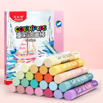 马培德 重彩油画棒马卡龙色24色+2支白色