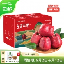 京鲜生 甘肃天水花牛苹果 净重4.5斤